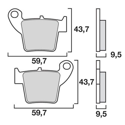 Plaquettes de freins Brembo Organique arrière