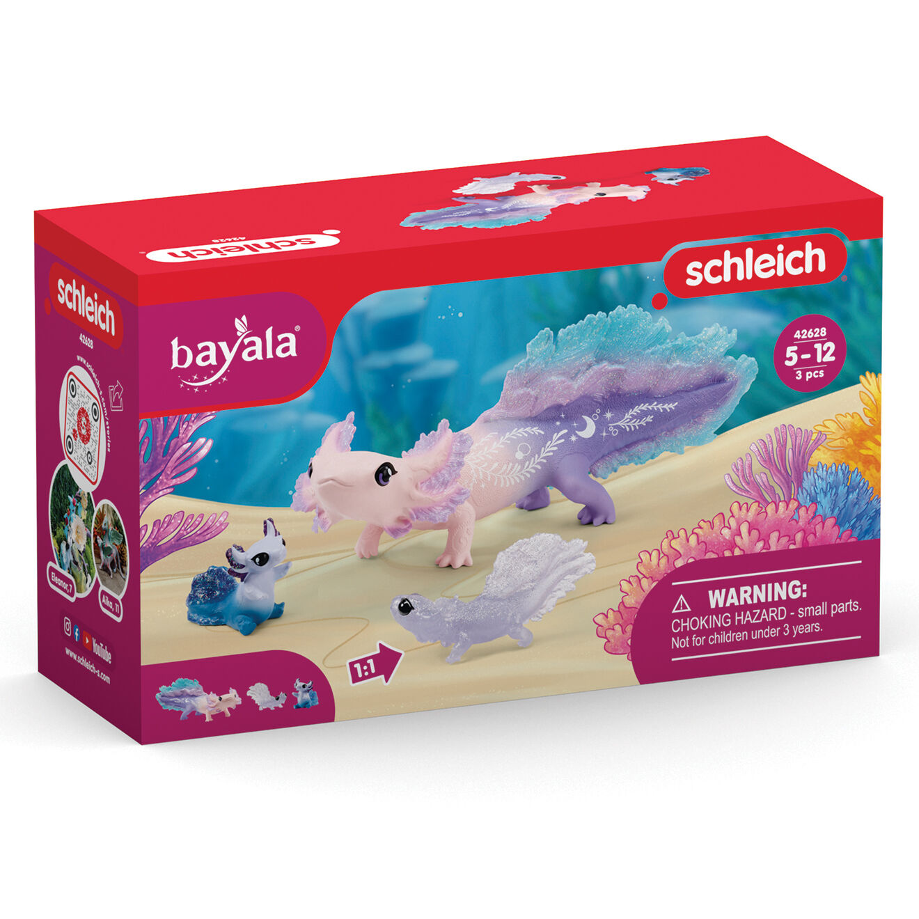 Schleich Salamandre Axolotls multicolore