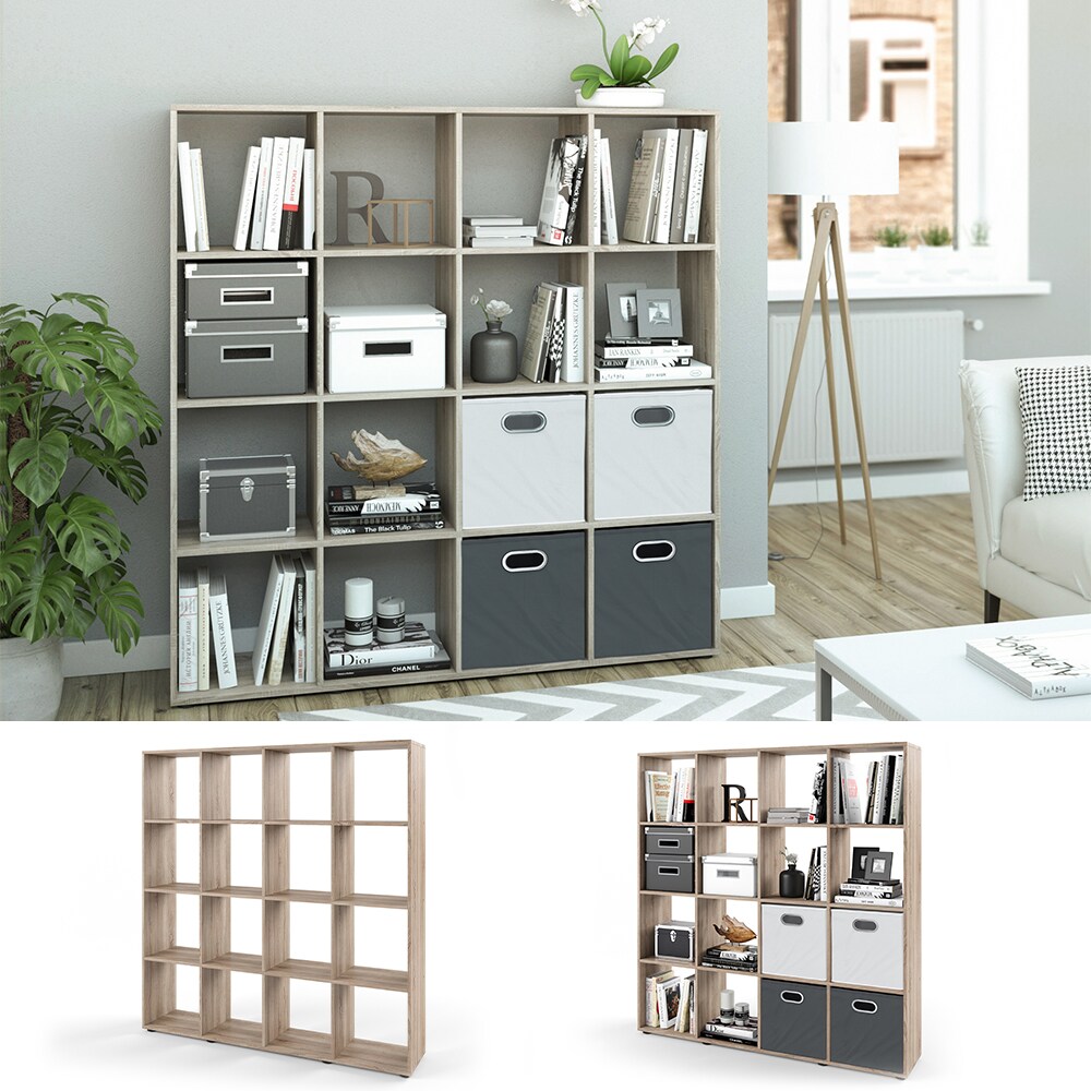 Vicco Raumteiler Bücherregal Standregal Aktenregal Regal 16Sonoma