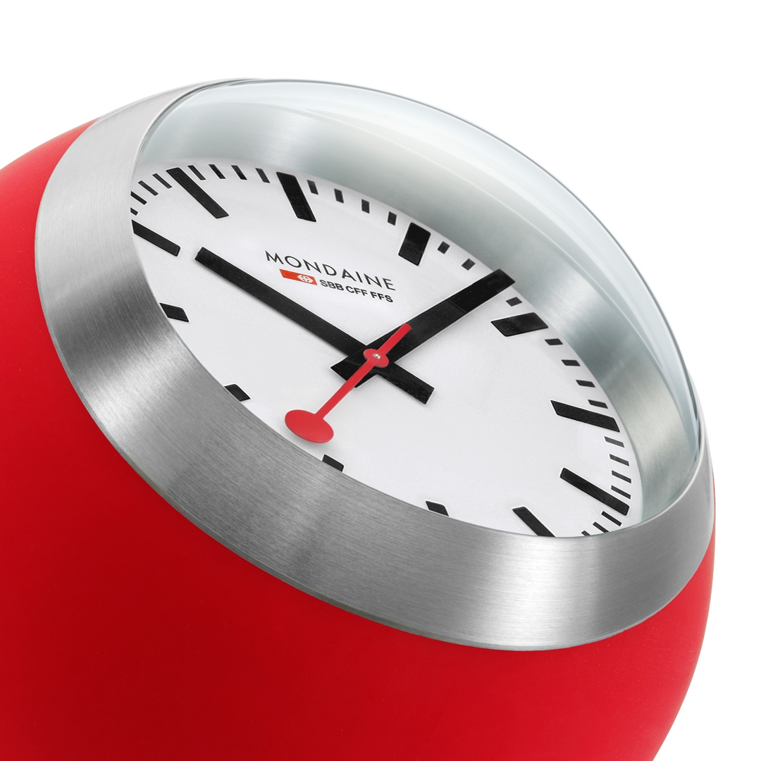 Mondaine Globe Tischuhr Red 60mm