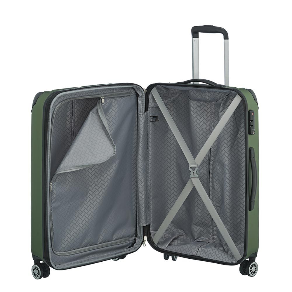 Travelite City 4 Wiel Trolley M Expandable green