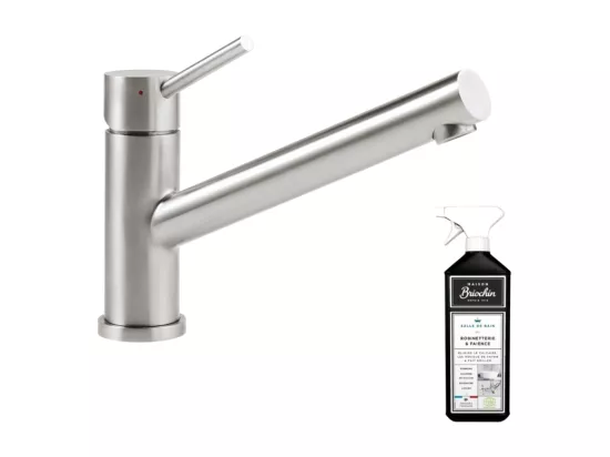 Robinet cuisine VILLEROY ET BOCH Como Acier massif + nettoyant