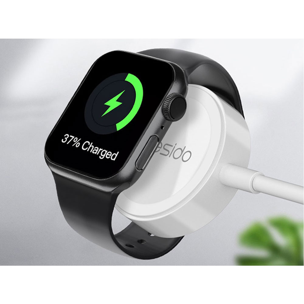 (1.2m) 2A 2in1 USB A auf Lightning / Apple Watch Magnetisches Ladekabel Datenkabel - Weiss