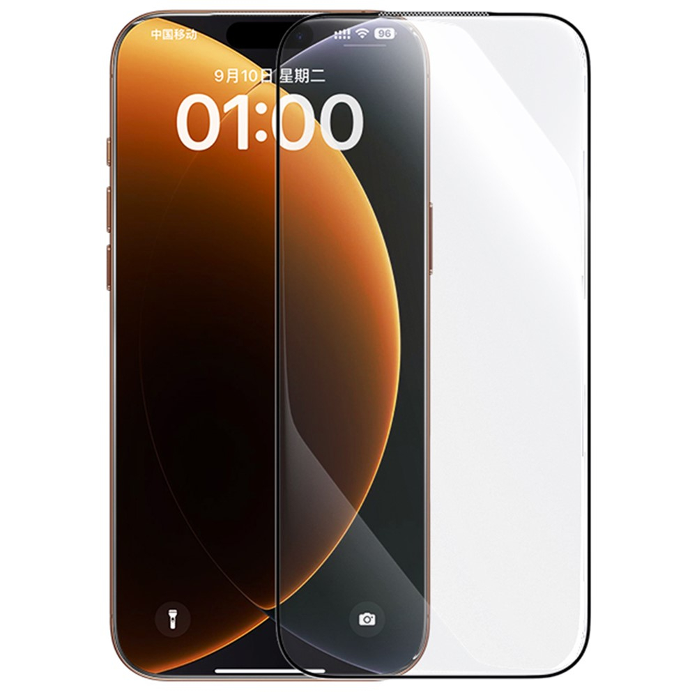 (2er Set) iPhone 17 Pro Vollbild Display Schutzglas mit Rahmen   Montagerahmen