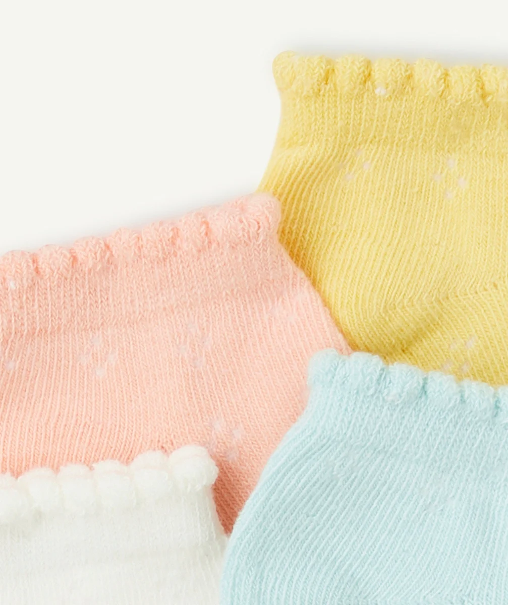 lot de 5 paires de socquettes fille colorées avec festons