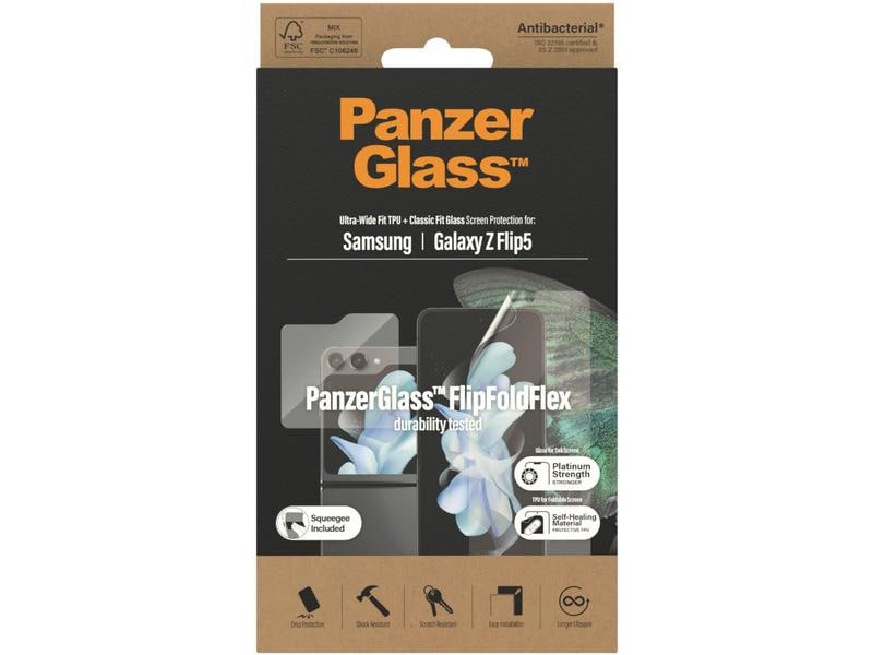 Panzerglass Displayschutz Duo-Pack Galaxy Z Flip 5 Display-Schutzfolie und Kamera Protector für das Samsung Galaxy Z Flip 5