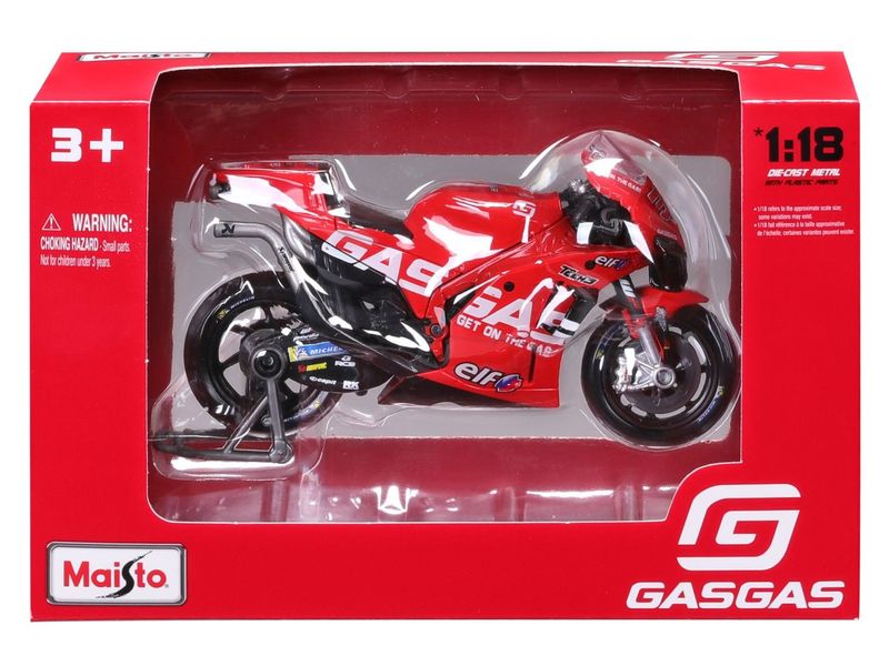 Maisto Motorrad MotoGP GasGas #37 Fernandez 2023 1:18 Sammlermodell im Massstab 1:18