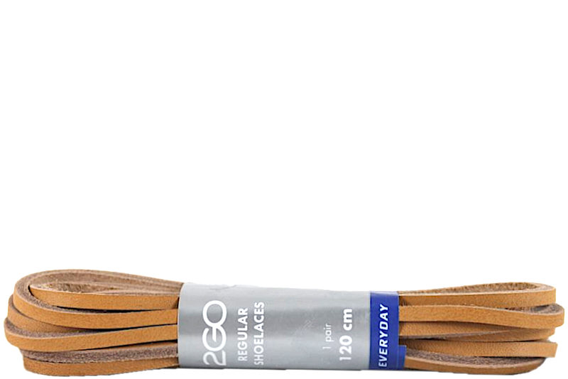 REGULAR SHOELACES NATURAL BRUN LÆDERSNØRE