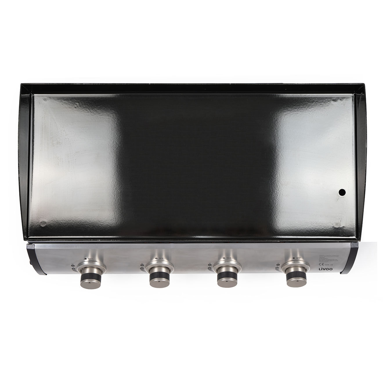 Livoo Plancha gaz 4 bruleurs metal/inox - 80x46x21.5 cm