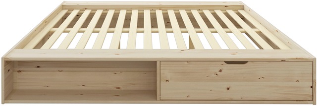 Home affaire Massivholzbett »Erno, OTTOs Choice, TOPSELLER, Stauraumbett Futonbett, 275KG belastbar« Breite/ Belastbarkeit: 120cm/275 KG, 180cm/275 KG,  mit Lattenrost, FSC® zertifiziert, viel Stauraum + Ablagen