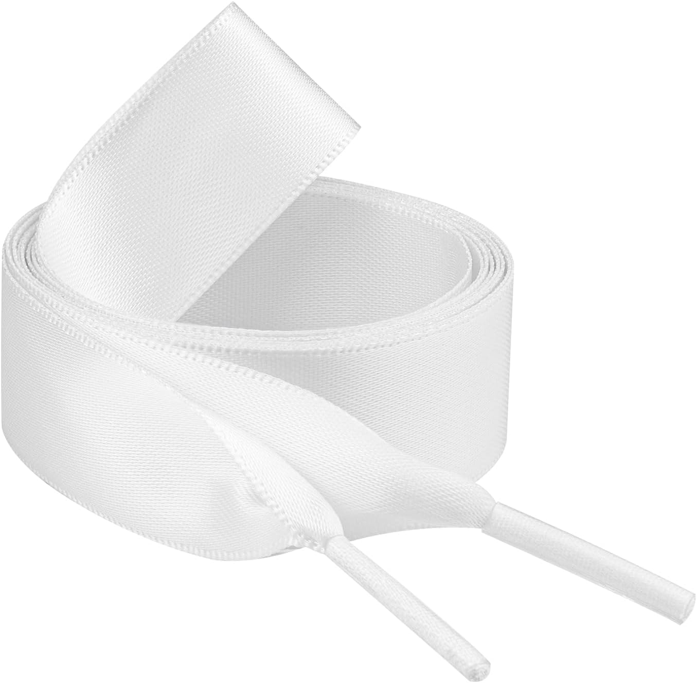 (1 Paar) 120cm Breite Satin Schnürsenkel Klassische Sneaker Schuhbändel - Weiss