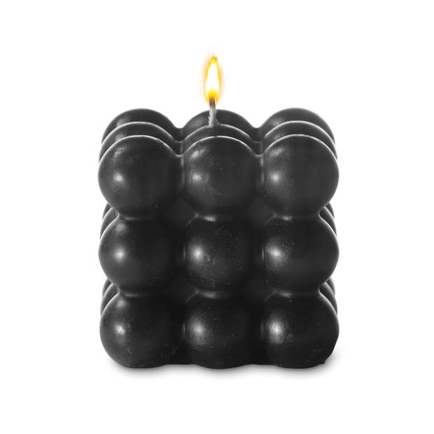 Blokker kaars Bubble zwart