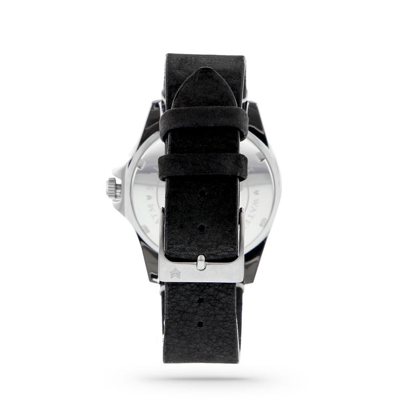 Montre Homme Foxter SIXTIES2 en cuir noir