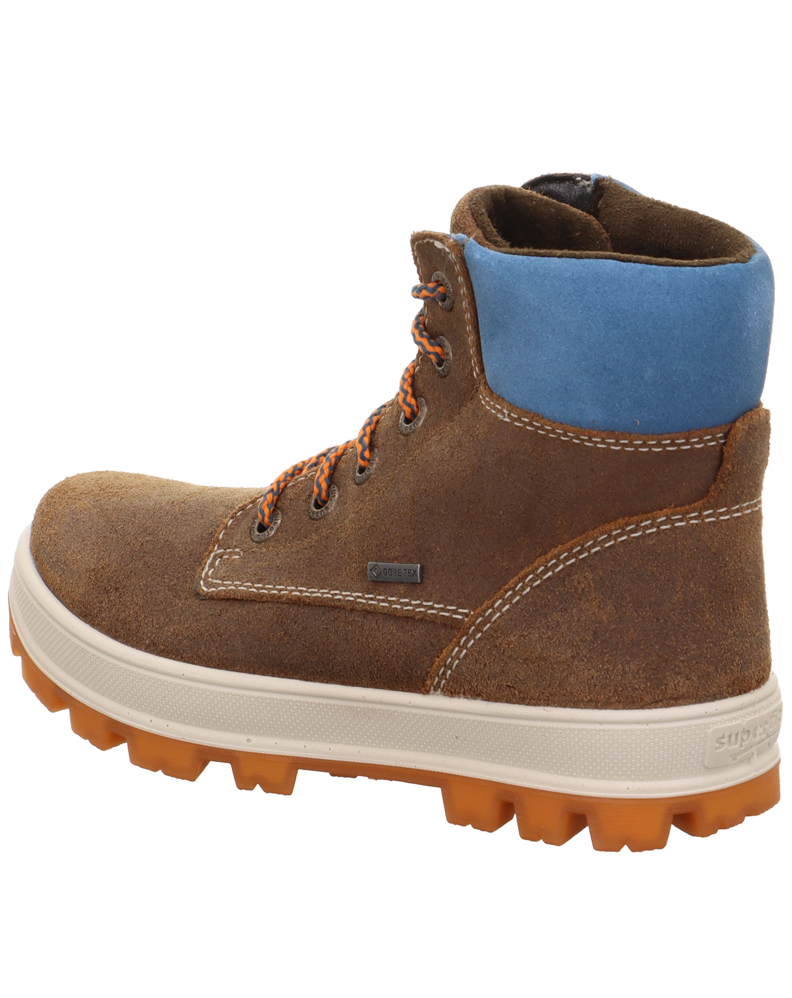 Schnür-Boots TEDD gefüttert in braun/blau