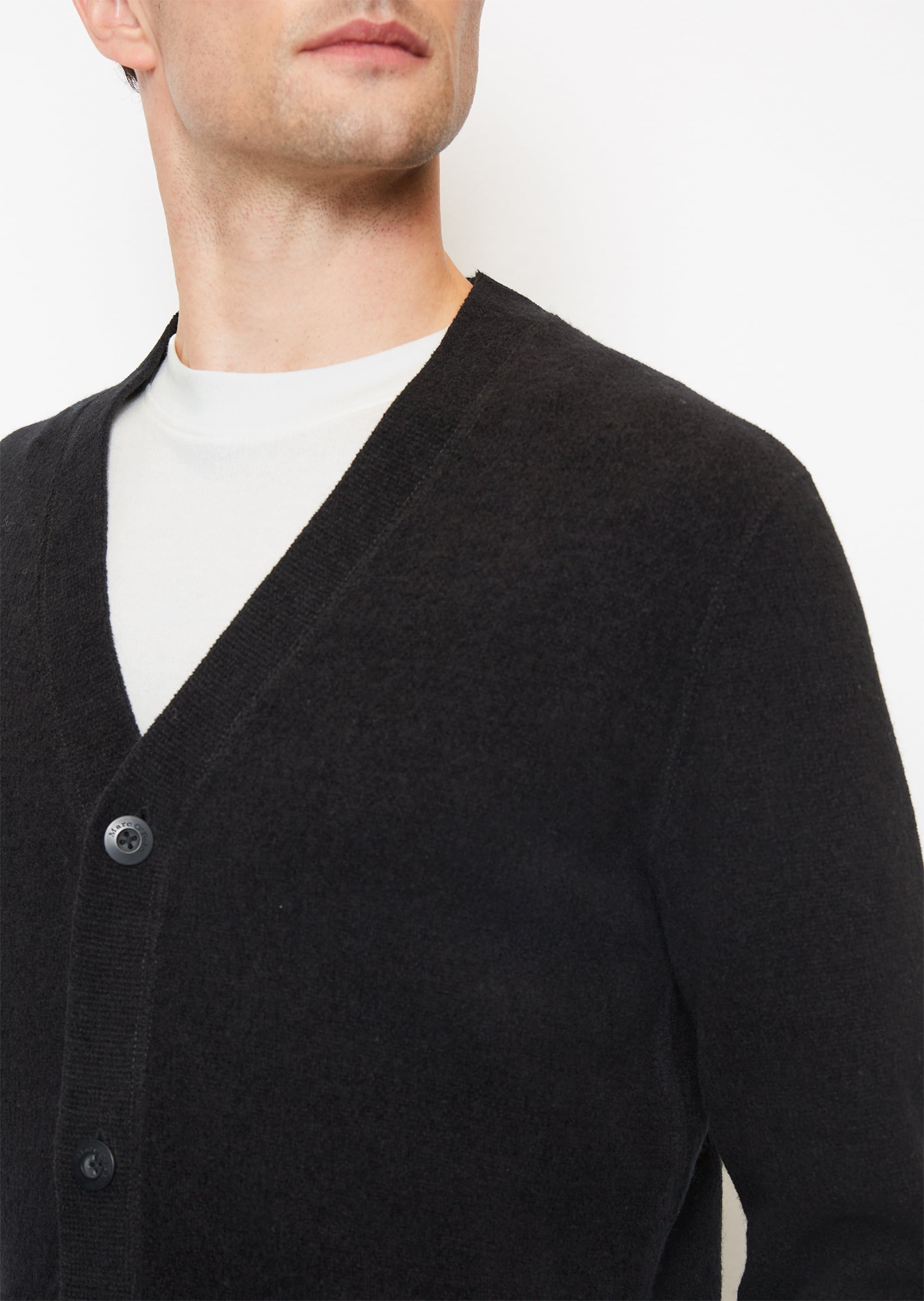 Strickjacke regular aus Chenille-Lambswool-Qualität