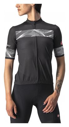 Maillot Manches Courtes Femme Castelli Fenice Noir / Blanc
