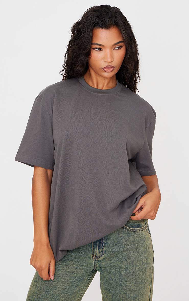 Charbon T-shirt Oversize En Coton