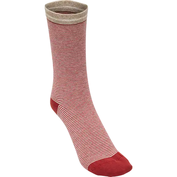 Socken 3er Herbst Streifen rot / bei 39 / 42