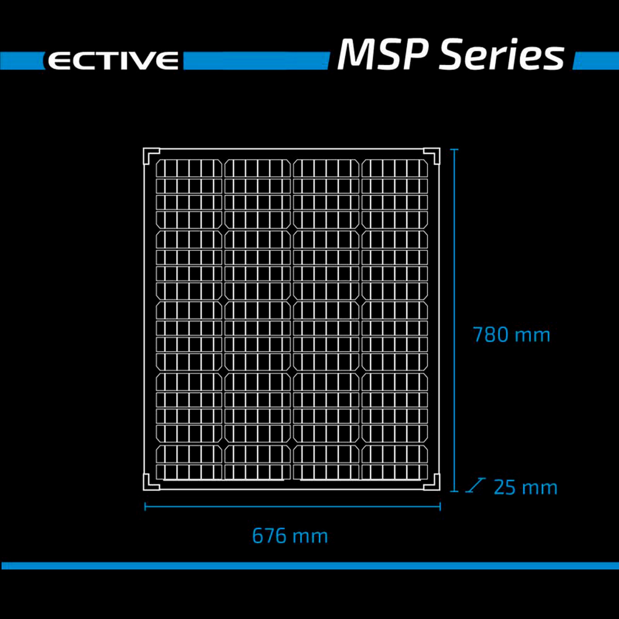 Ective MSP 100s Black Monokristallines Solarmodul