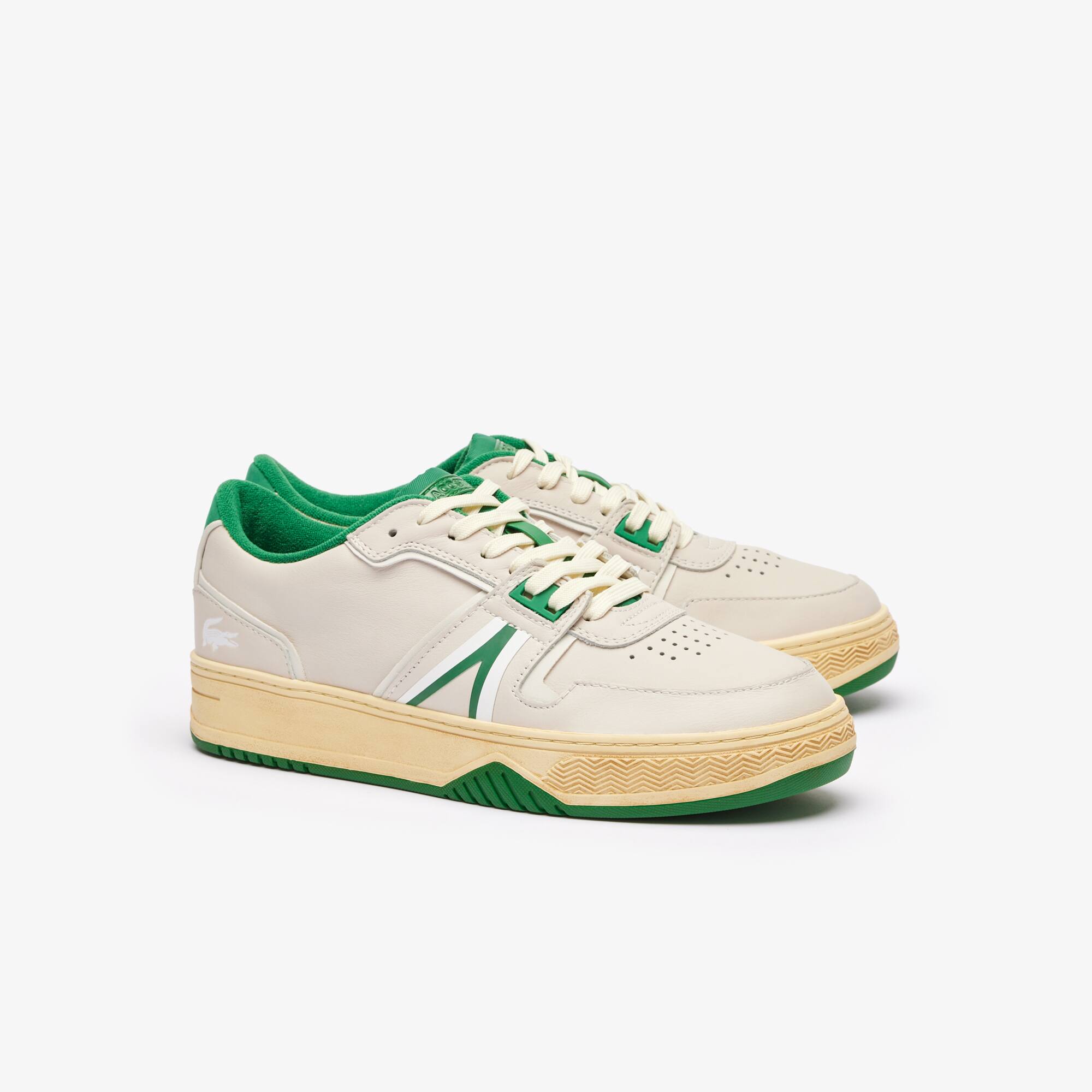 Sneakers L001 Vintage Inspired homme en cuir Sneakers - Blanc - Lacoste - Homme