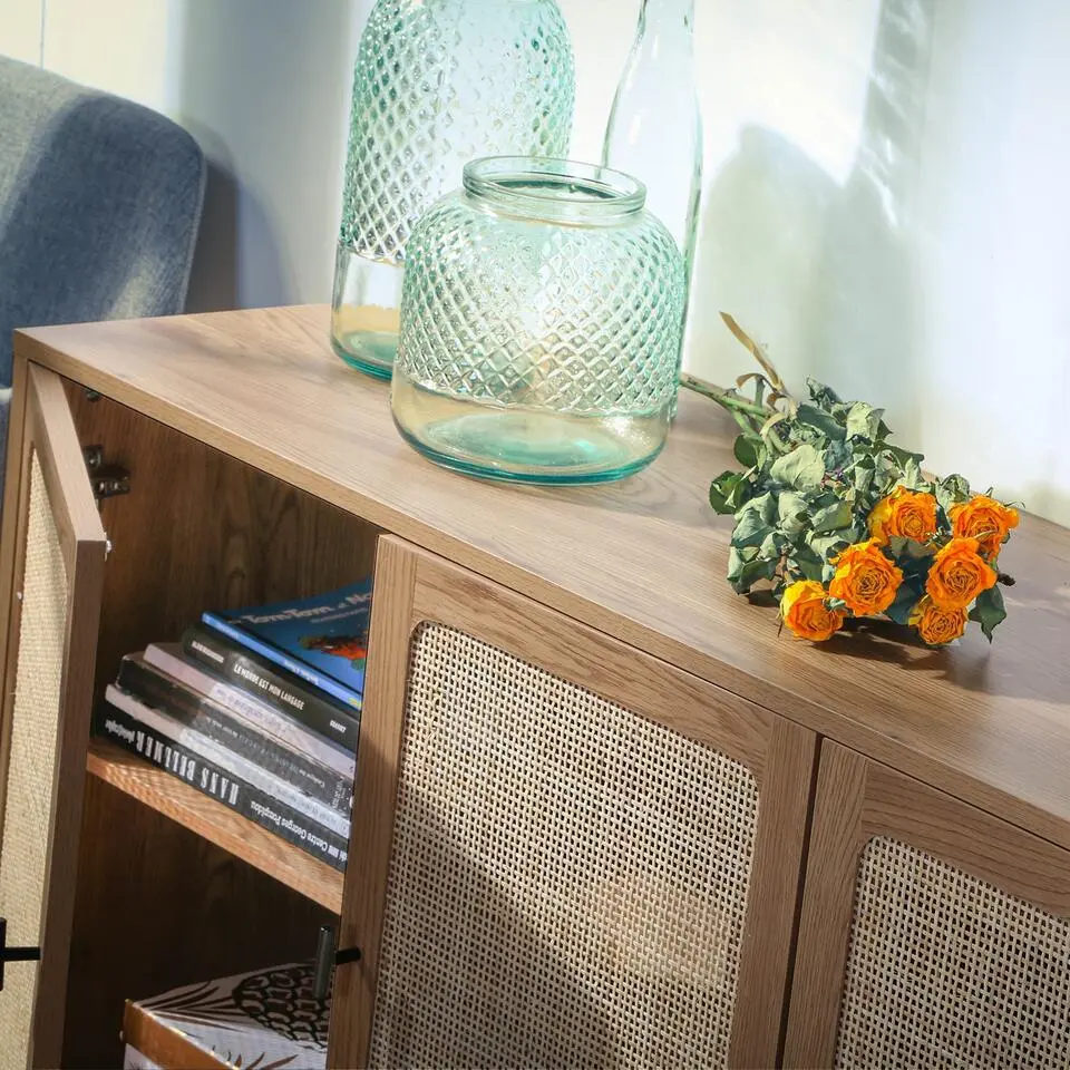 CALICOSY - Dressoir JAYA - Licht hout - 72x120x40 cm