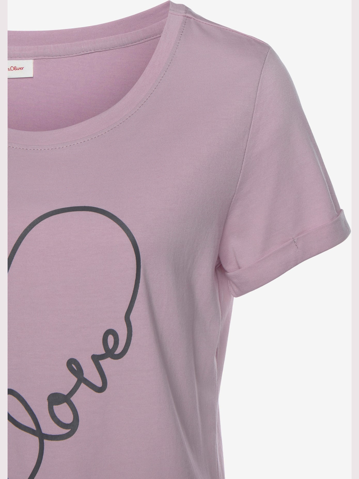 Pyjama court t-shirt à encolure ronde et manches courtes avec revers aux ourlets