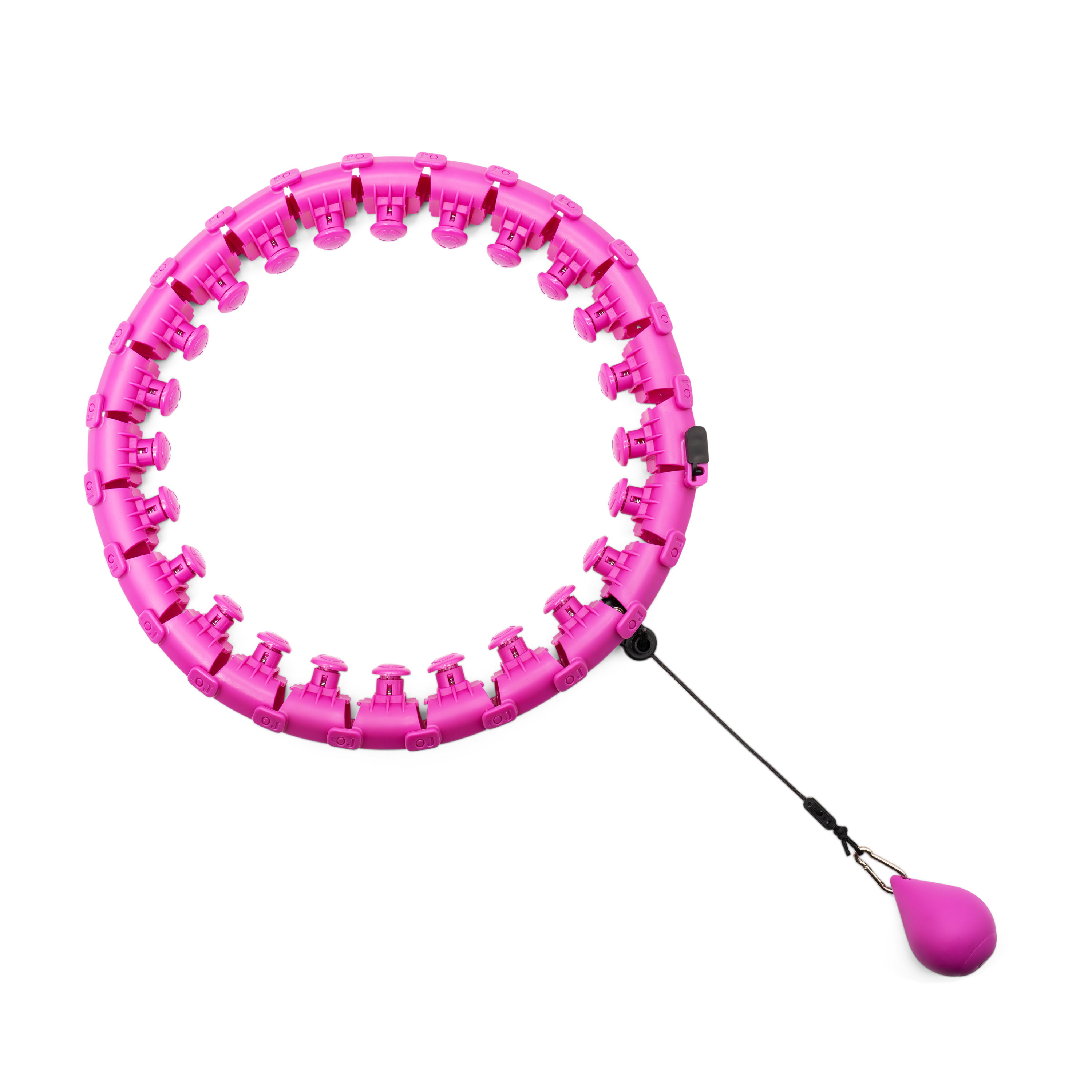 (Ø38cm) Magic Smart Hula Hoop Fitness Reifen Bauchtrainer für Erwachsene (24 Abnehmbare Segmente) - Violett