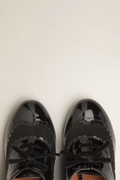 Banned Retro Bertie Waterfall shoe booties in zwart