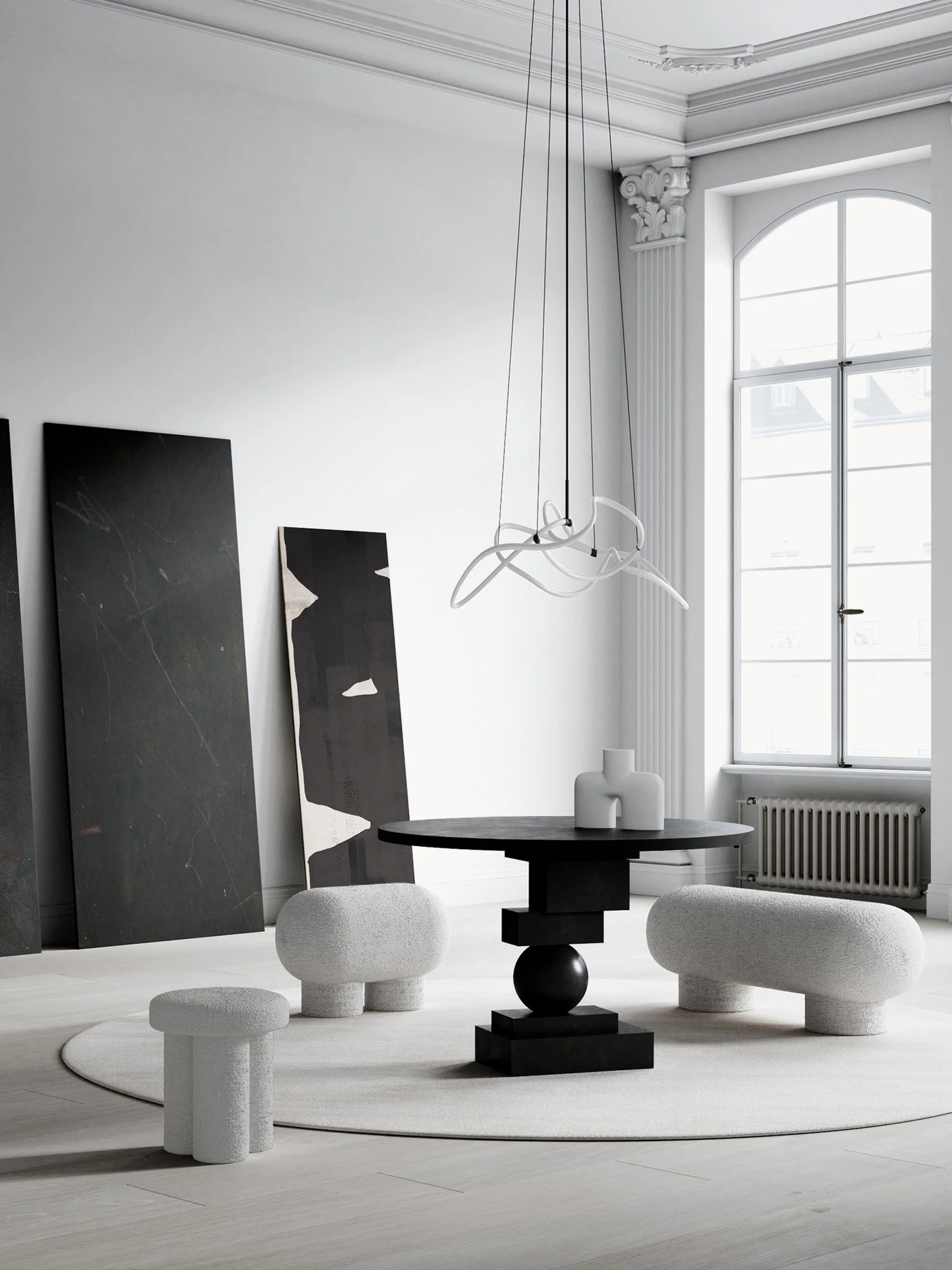 Grote LED-kroonluchter Ghost