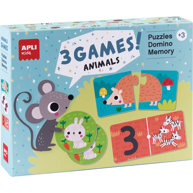APLI Kids Spielebox Tiere, 3-teilig