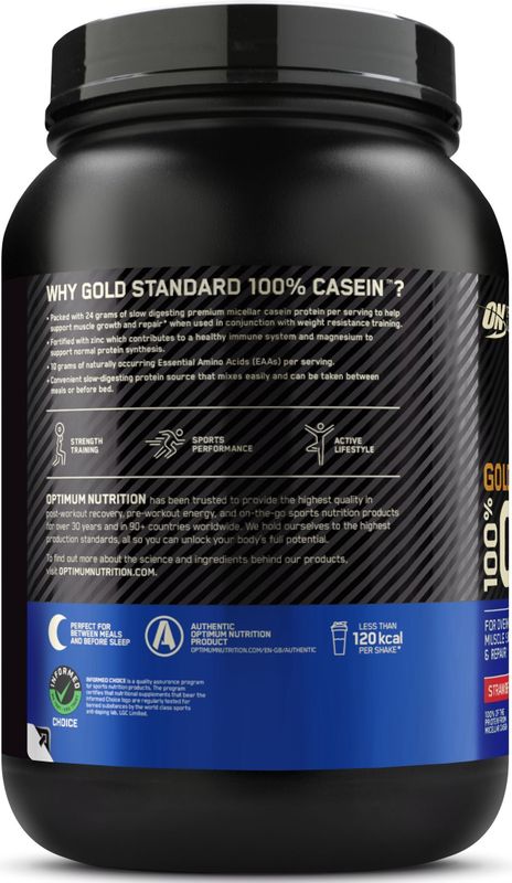 Optimum Nutrition - Gold Standard 100% Casein - Eiwitpoeder - Aardbei - 924 gram
