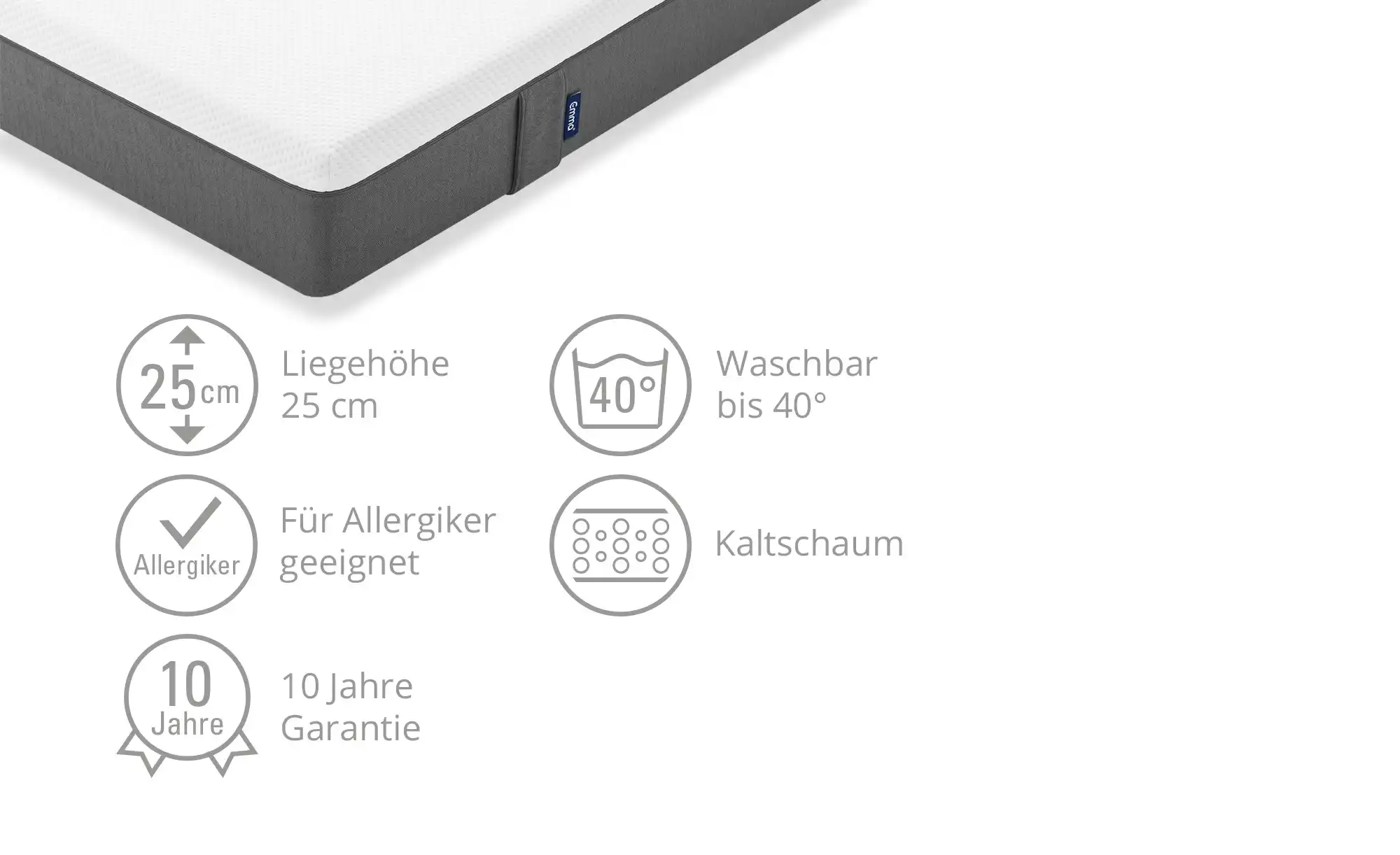 Emma Kaltschaummatratze Emma 25 Schaum