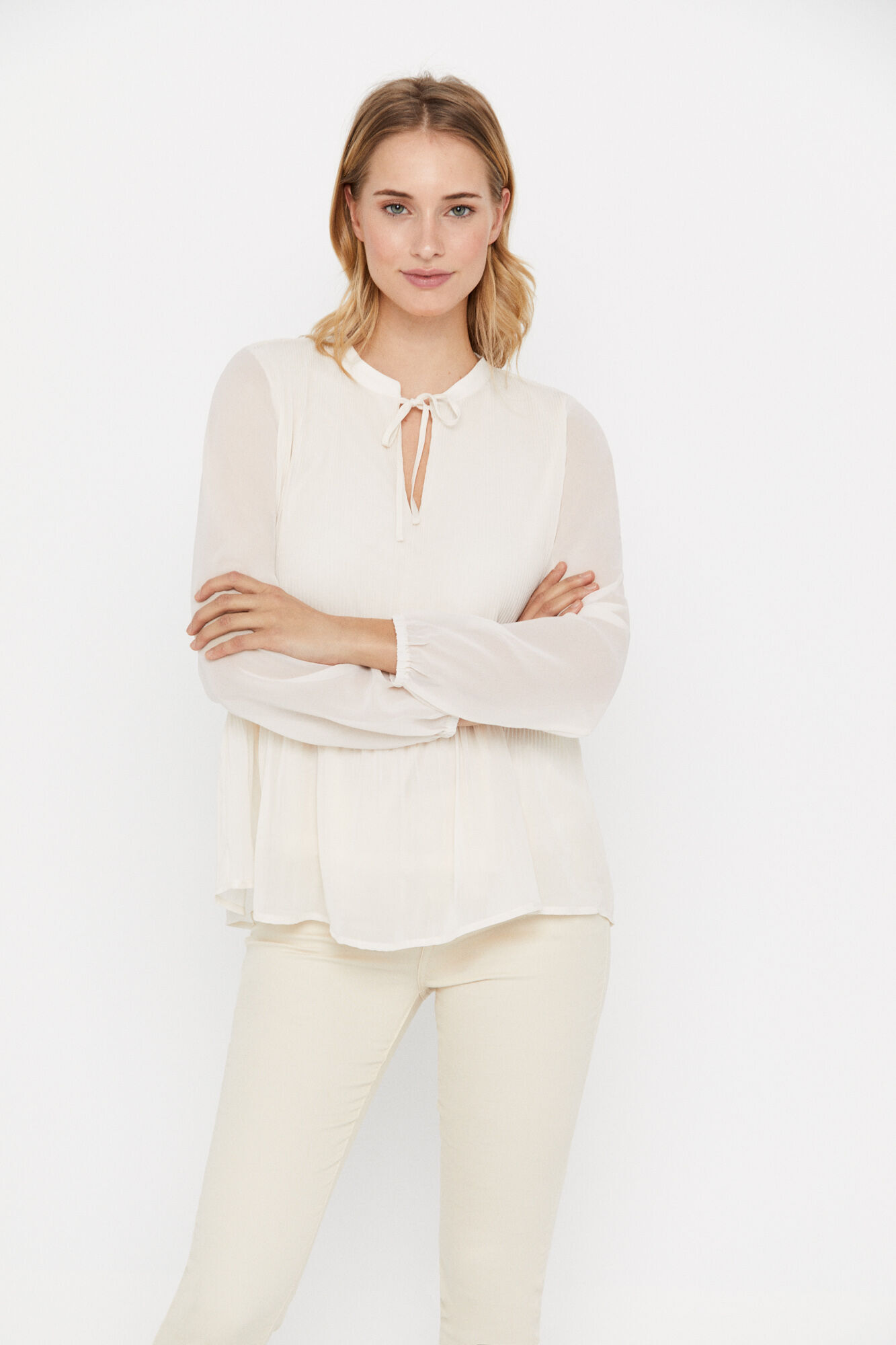 Blusa plissada - Branca