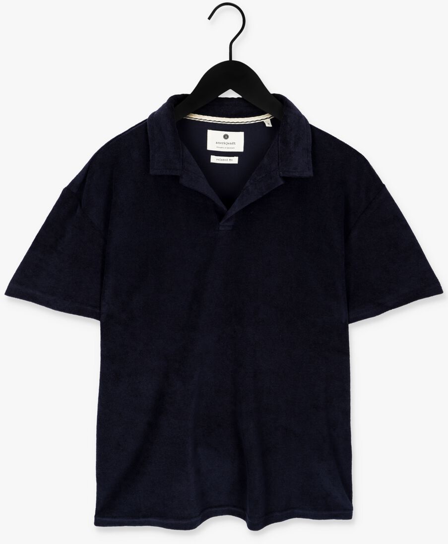 ANERKJENDT donkerblauwe anerkjendt polo akkikki frotte cuba tee