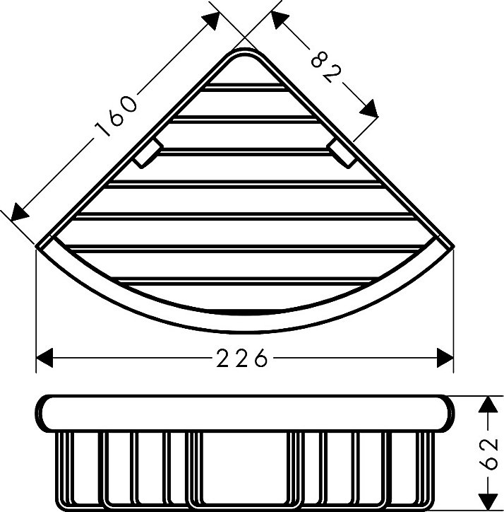 Etagère de douche d'angle chromé Hansgrohe Logis Universal