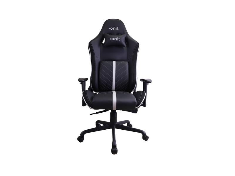 onit Gaming-Stuhl Pro Schwarz/Grau Ergonomischer Stuhl für lange Gaming-Sessions und Arbeitstage