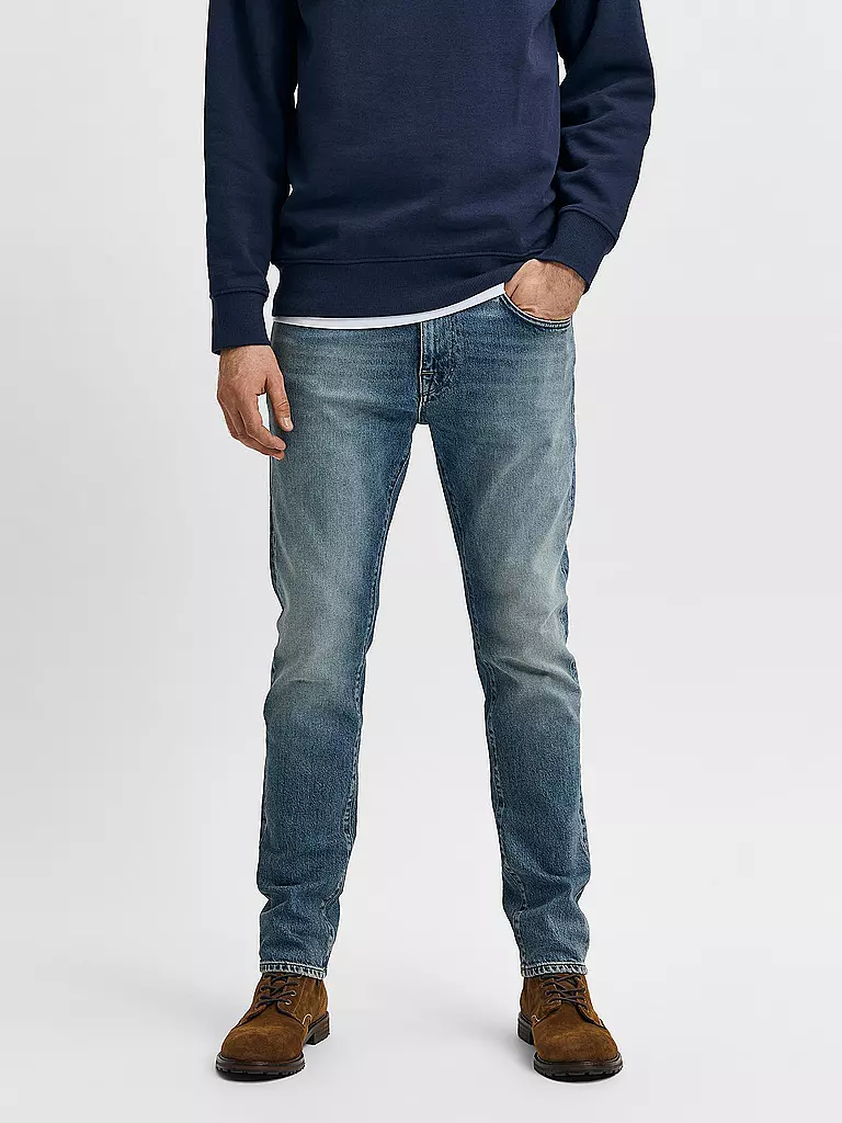 SELECTED Jeans Slim Fit  SLHSLIM-LEON blau