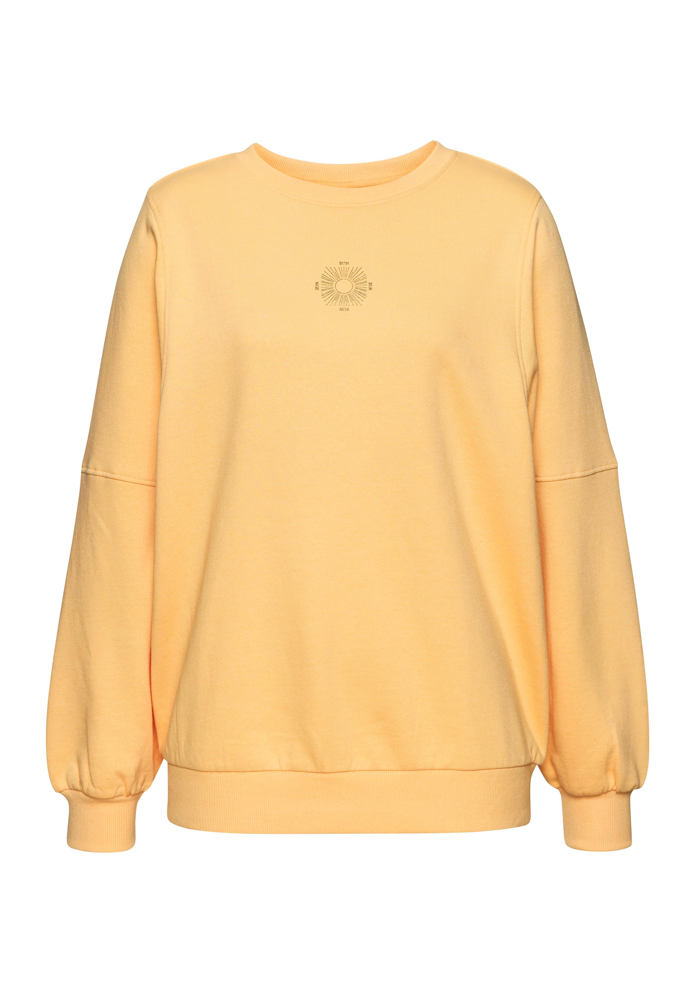 Buffalo Sweatshirt , Loungeshirt mit grossem Rückenprint- mit Glanz-Effekt, Loungewear