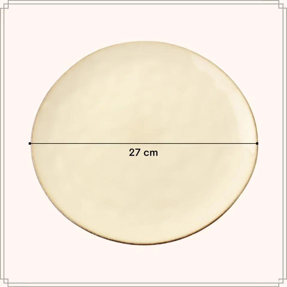 OTIX Dinerborden Bordenset 6 Persoons Beige 27cm Keramiek