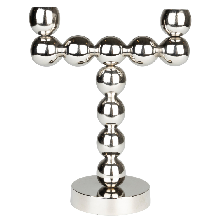Zuiver Bubbles Two kandelaar zilver