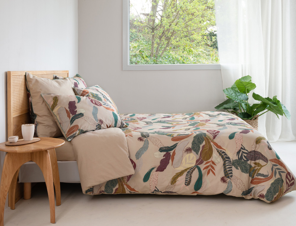 Housse de couette fermeture zip-Plumes