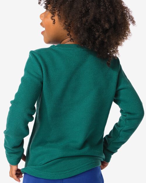 pull enfant relief vert