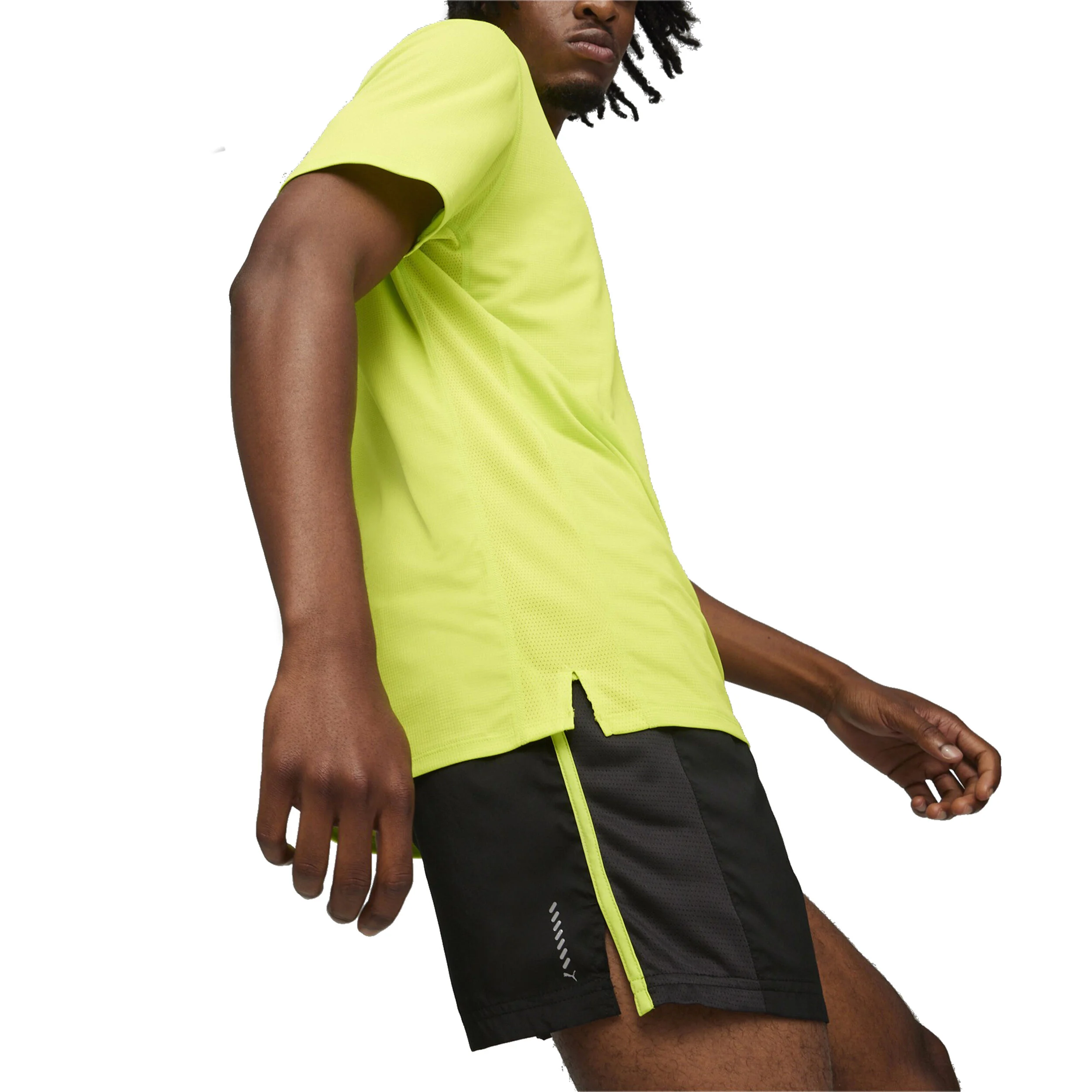 Puma Run Favorite Velocity 5in Short De Running Hommes - Noir , Vert Fluo