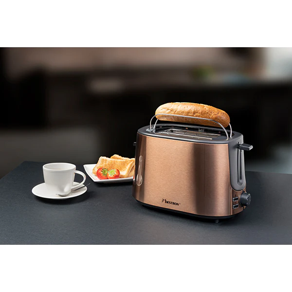 Grille-pain 2 tranches 1000 W coloris cuivre Bestron