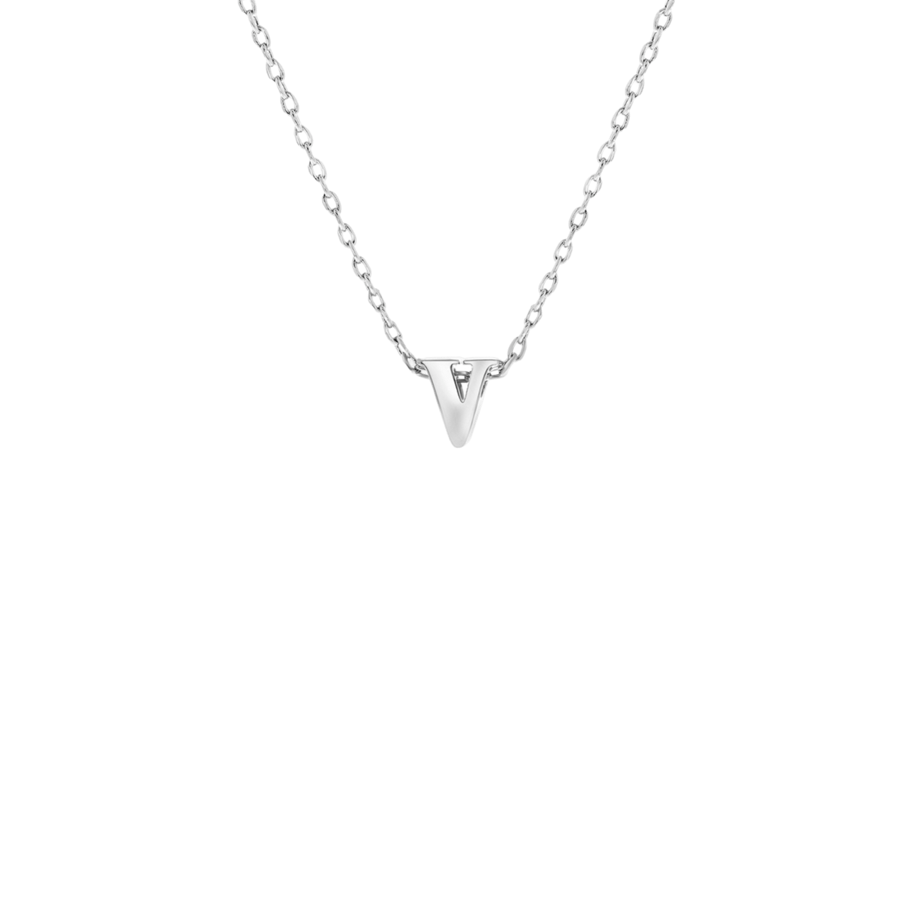 Stalen ketting met hanger letter