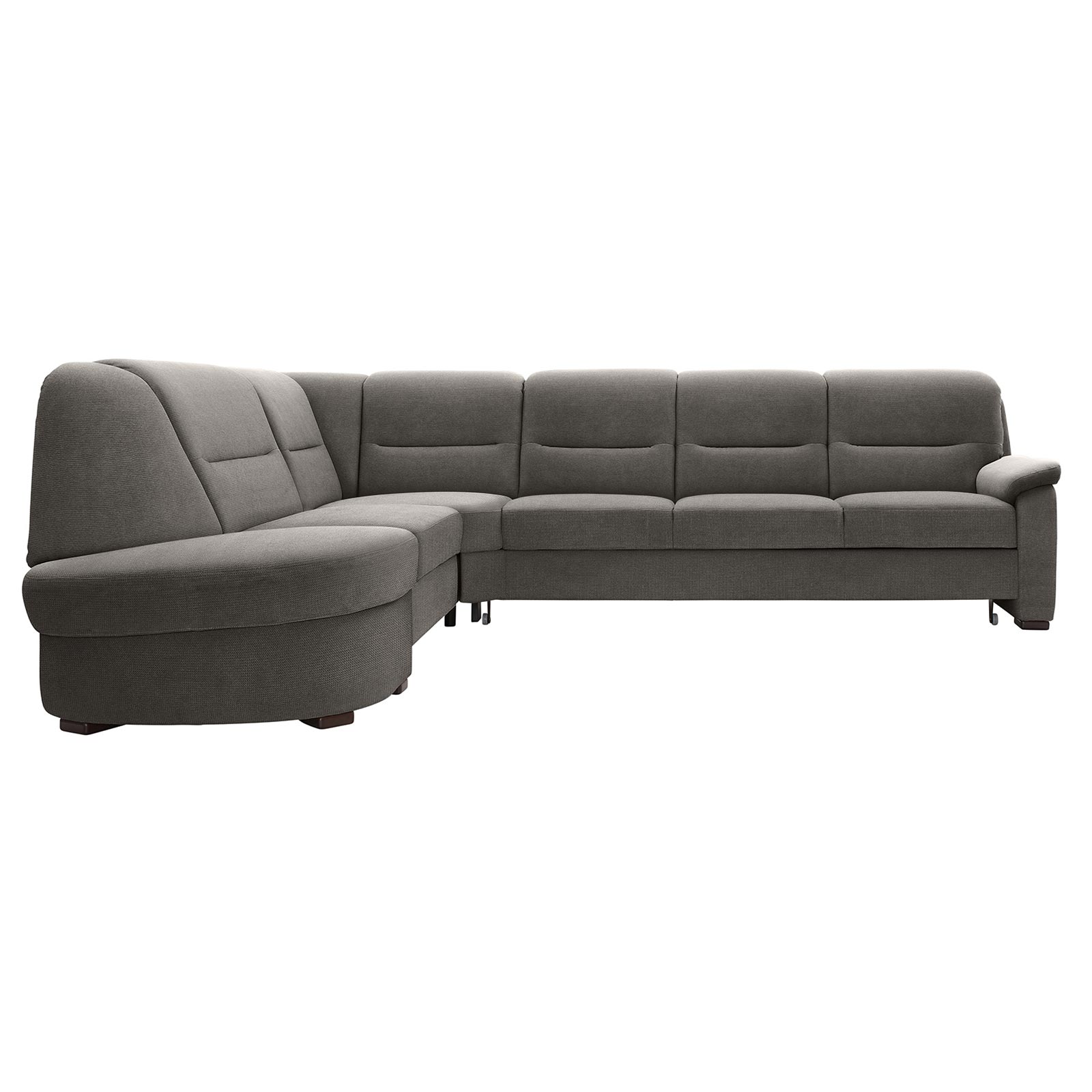polsterpower Ecksofa - Belle grey - Basismodell - Ottomane links