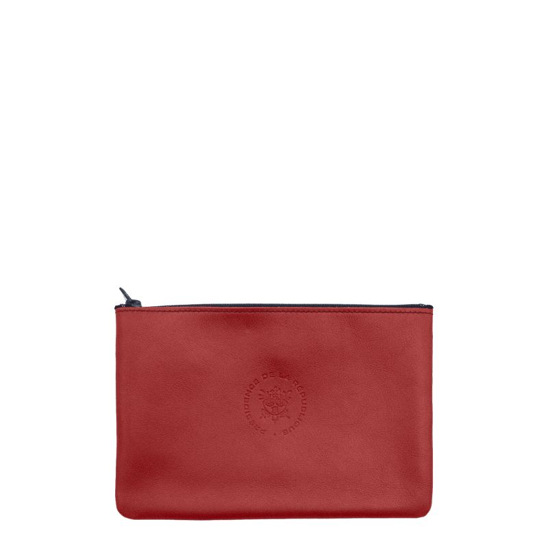Pochette Camille Elysée en cuir Lisse 21 cm Vigne Rouge