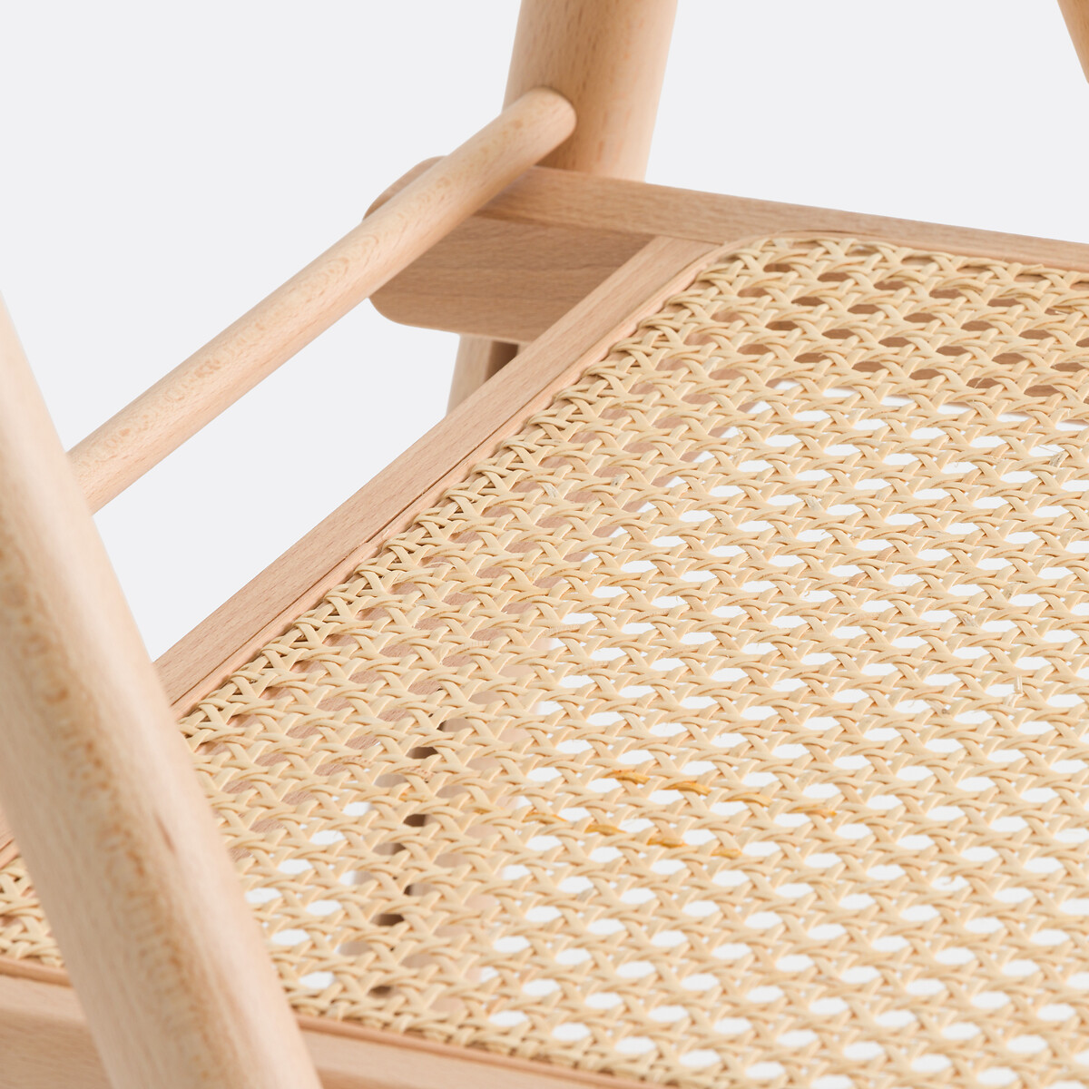 LA REDOUTE INTERIEURS<br>Conjunto de 2 cadeiras dobráveis em madeira de faia e rattan, Mauryn