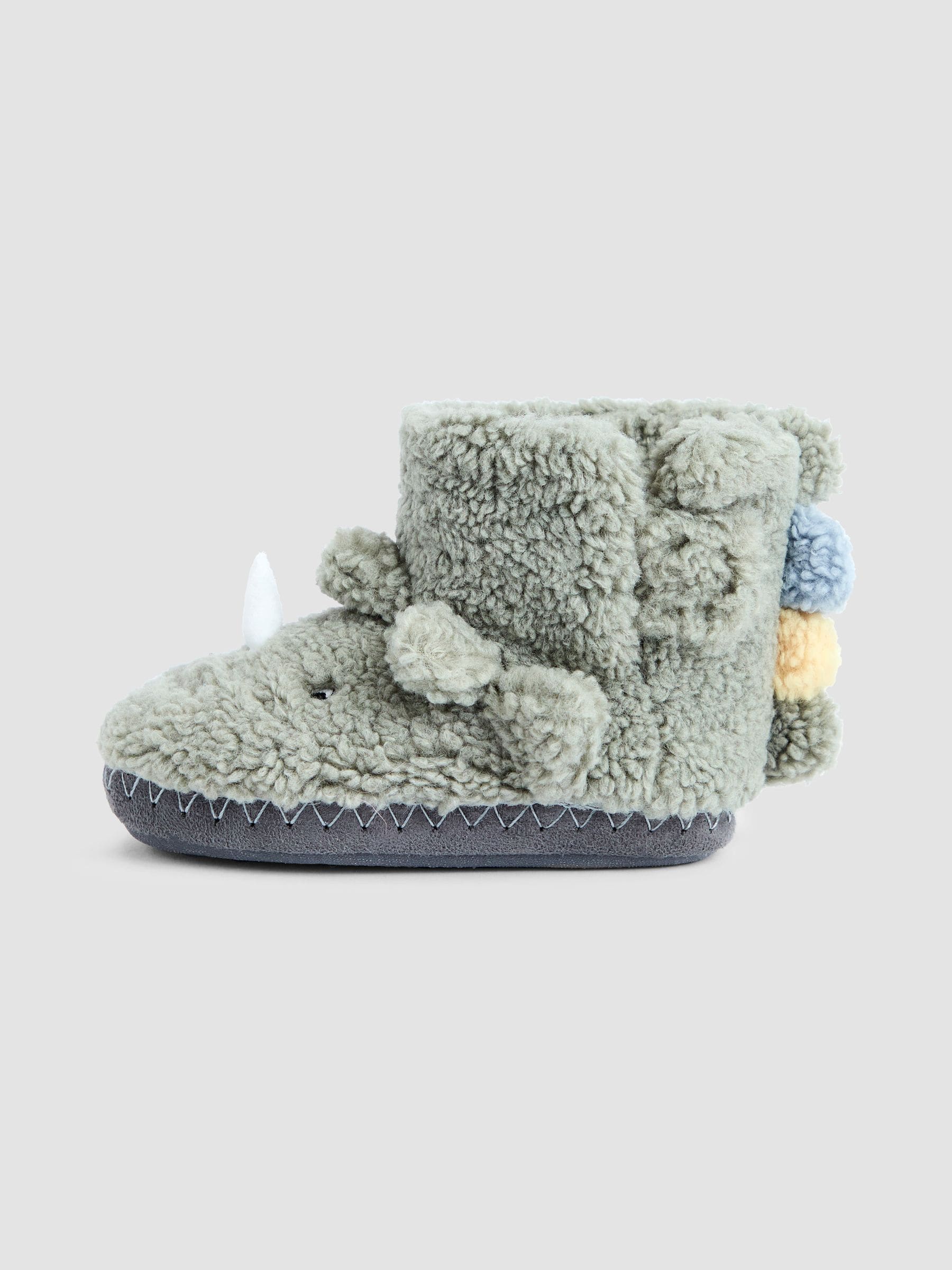Groen dinosaurus - JoJo Maman Bébé Plush Slipper Boots