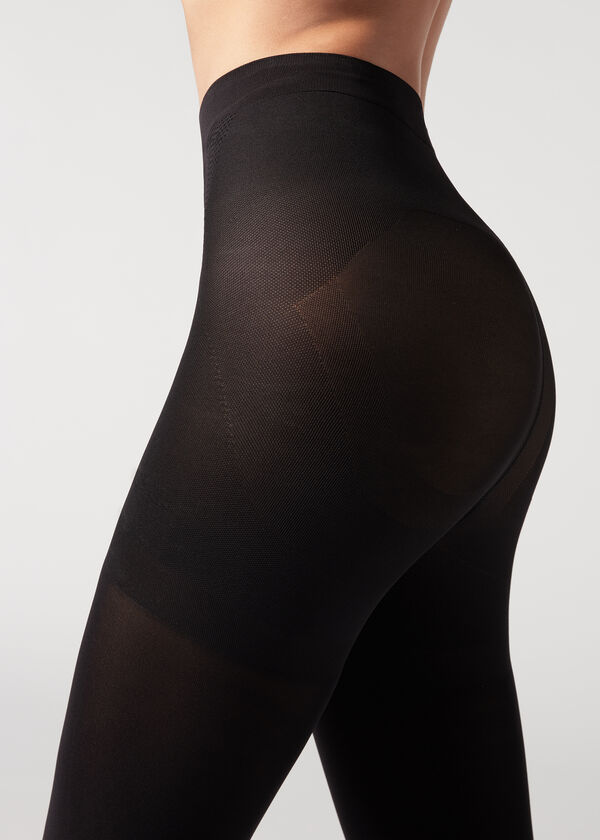 Meia-calça modeladora super opaca 80 denier
